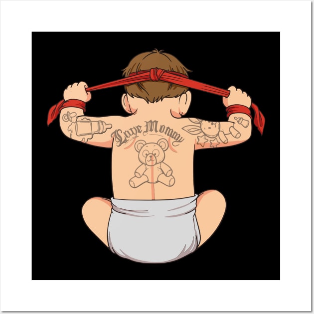 Tattoed-Baby-Fighter Wall Art by gdimido